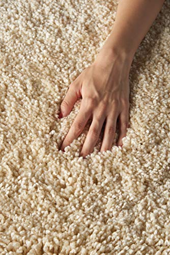 Nourison Malibu Shag Area Rug, 6'7" x9'6, CREAM