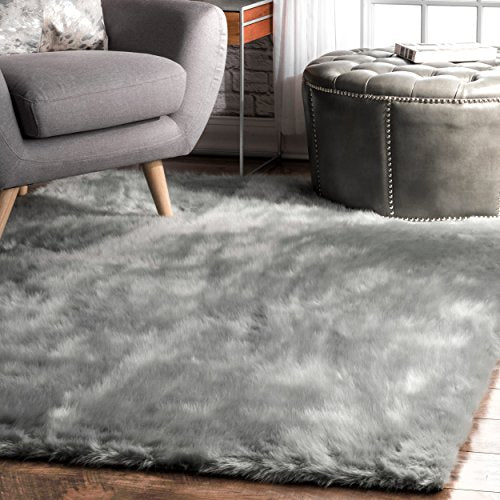 nuLOOM Cloud Faux Sheepskin Soft & Plush Shag Rug, 9' x 12', Pink