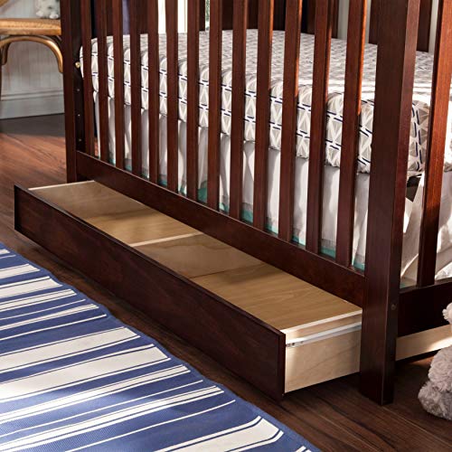 DaVinci Piedmont 4-in-1 Convertible Crib with Toddler Bed Conversion Kit in Espresso | Greenguard Gold Certified