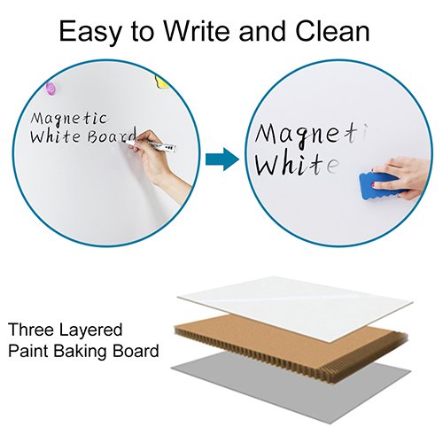 Large 78 x 36 inches Magnetic Dry Erase Board with Pen Tray | Wall-Mounted Aluminum Message Presentation Memo White Board for Office Home and School