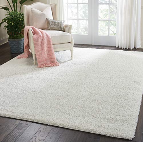 Nourison Malibu Shag Area Rug, 7'10" x9'10, IVORY