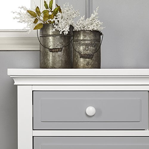 Evolur Parker Double Dresser, White/Dove Grey