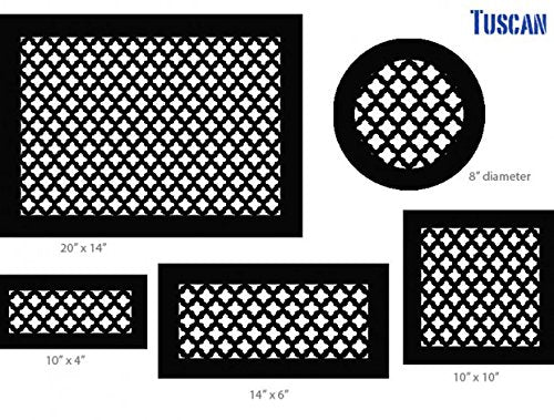 14 x 20 Oil Rubbed Steel Tuscan Ceiling and Wall Air Returns and Grilles (16" x 22" Overall)