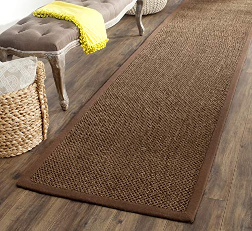 Safavieh Natural Fiber Collection NF443B Border Sisal Area Rug, 8' x 10', Marble / Grey