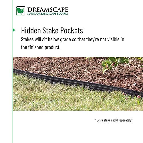 Dreamscape PRO Aluminum Landscape Edging Easy Install Professional Landscaping Border Green Painted Garden Flowerbed