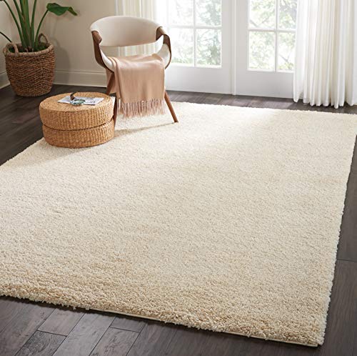 Nourison Malibu Shag Area Rug, 6'7" x9'6, CREAM