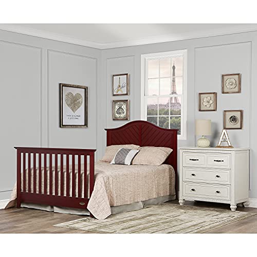 Dream On Me Ella 5-in-1 Convertible Crib in Cherry, Greenguard Gold Certified