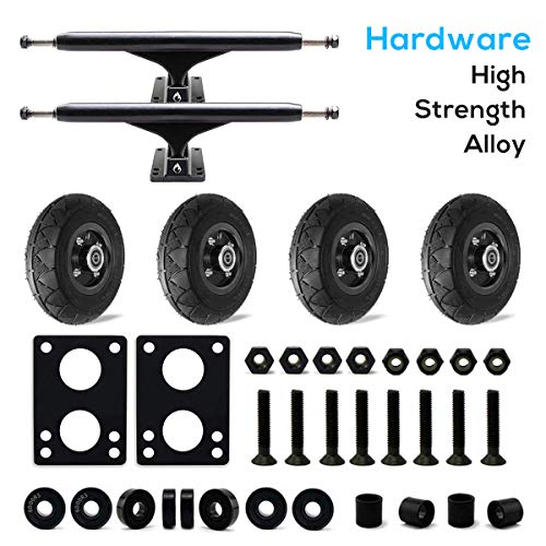 Hi-Na Mountain Board All Terrain Skateboard Kiteboard Cross Country  Big Wheel Downhill Longboard w/ Bindings