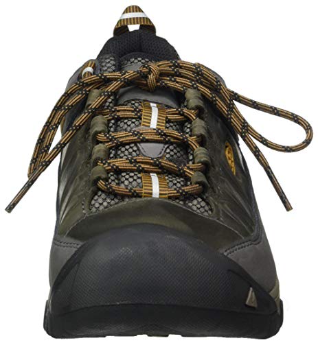 KEEN Men's Targhee 3 Low Height Waterproof Hiking Shoe, Black Olive/Golden Brown, 10.5