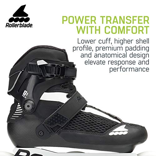 Rollerblade Endurace 110 Unisex Adult Fitness Inline Skate, Black and White, High Performance Inline Skates, US Size 10.5