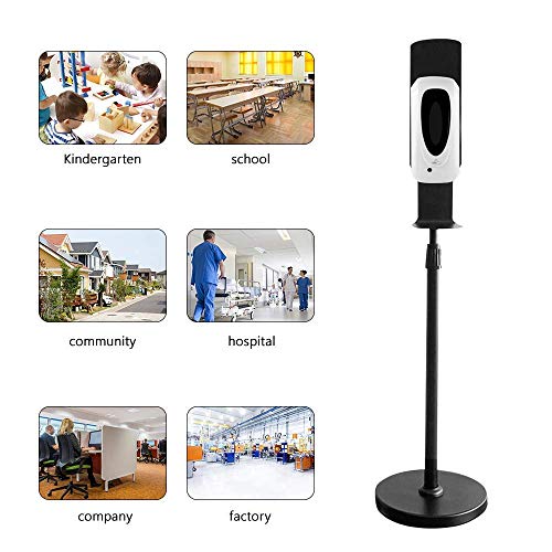 1000ML Automatic Touchless Universal Hand Sanitizer Dispenser Soap Dispenser, 35.4-56 Inches Stainless Steel Floor Stand Station Kit Adjustable Mist Spray Machine for Offices Schools