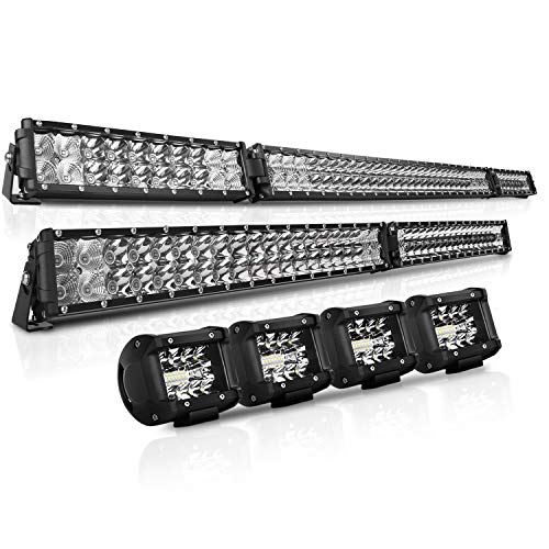 LED Light Bar Kit Rigidhorse 52 Inch 42 Inch 4 Inch 38000LM 6500k IP68 Flood Spot Beam Combo Osram Chip LED Light Bars for Truck ATV SUV