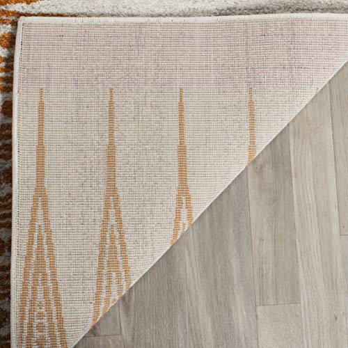 Safavieh Evoke Collection EVK226S Modern Bohemian Area Rug, 9' x 12', Ivory/Orange