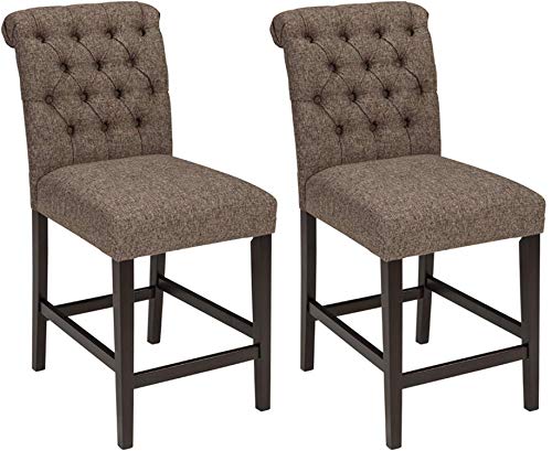 Signature Design By Ashley - Tripton Upholstered Barstool - Set of 2 - Casual Style - Graphite