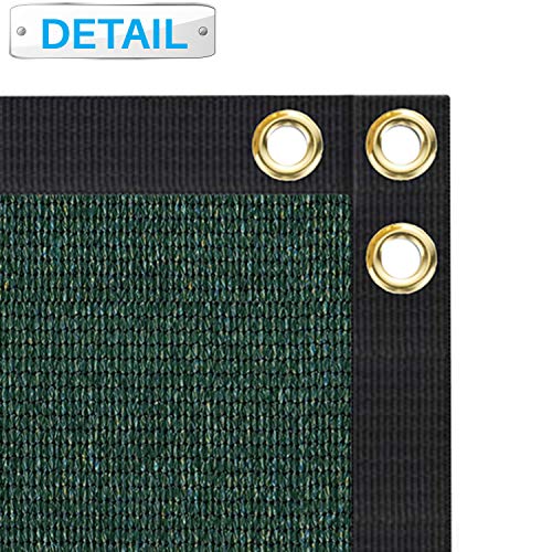 Patio Paradise 6' x 112' Dark Green Fence Privacy Screen, Commercial Outdoor Backyard Shade Windscreen Mesh Fabric with Brass Gromment 88% Blockage- 3 Years Warranty (Customized