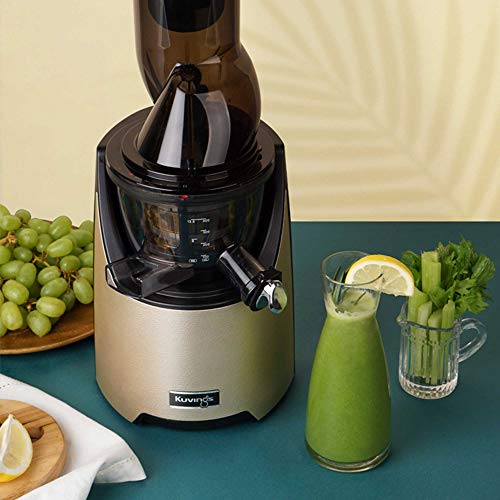 Kuvings Whole Slow Juicer EVO820CG Higher Nutrients and Vitamins, BPA-Free Components, Easy to Clean, Ultra Efficient 240W, 50RPMs, Includes Smoothie and Blank Strainer (DARK RED)