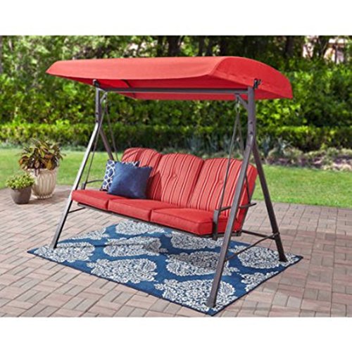 Mainstays Forest Hills 3-Seat Cushion Swing (Teal)