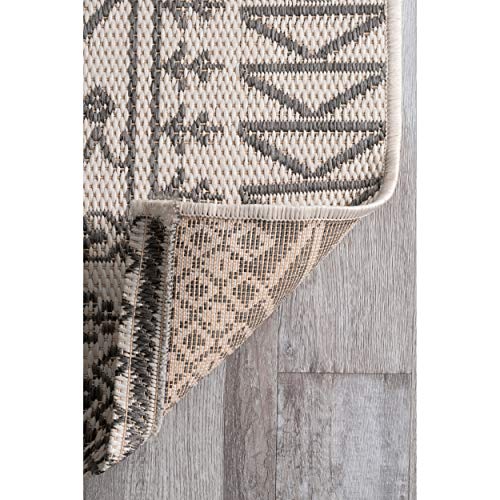 nuLOOM Kandace Tribal Indoor/Outdoor Area Rug, 7' 6" x 10' 9", Ivory