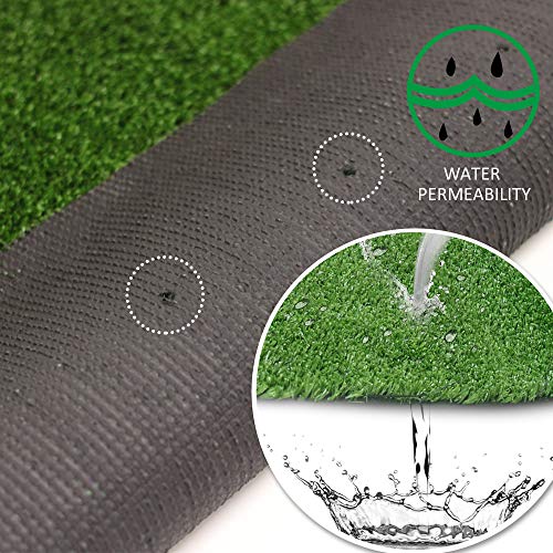 · Petgrow · Synthetic Artificial Grass Turf 5FTX49FT, Indoor Outdoor Balcony Garden Pet Rug Turf Home Decor, Faux Grass Rug Carpet with Drainage Holes