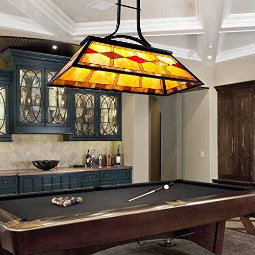 Pool Table Light, Billiard Hanging Lighting Fixture for Game Room 7-9 Feet Table, 3 Lights Kitchen Island Chandelier for Men's Cave