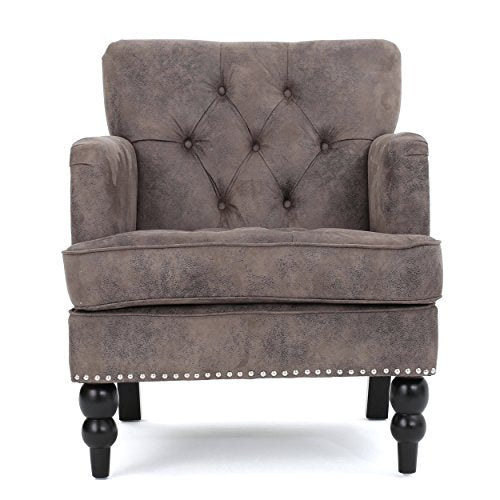 Christopher Knight Home Malone Microfiber Club Chair, Greyish Brown