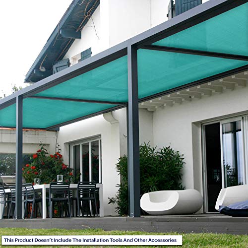 Windscreen4less Turquoise Green Sunblock Shade Cloth,95% UV Block Shade Fabric Roll 6ft x 69ft