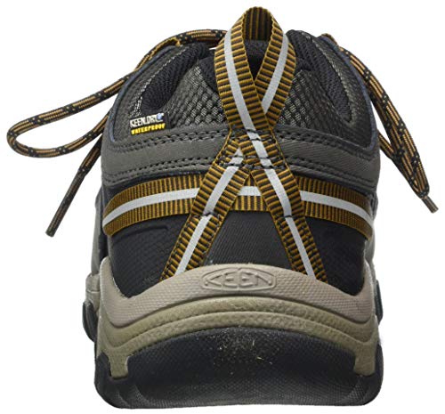 KEEN Men's Targhee 3 Low Height Waterproof Hiking Shoe, Black Olive/Golden Brown, 10.5