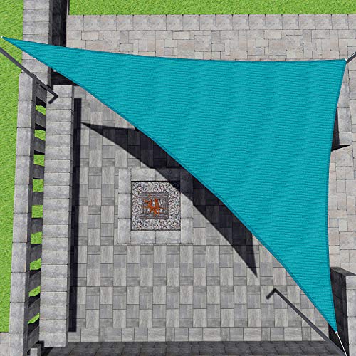 Patio Paradise Turquoise 12x18x22 Sun Shade Sail Canopy Awning Fabric Cloth Screen - UV Block UV Resistant Heavy Duty Commercial Grade - Outdoor Carport - We Make Custom Sizes