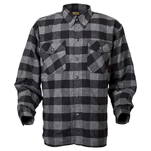 ScorpionExo Men's Covert Flannel Jacket(Black/Gray, 4X-Large), 1 Pack