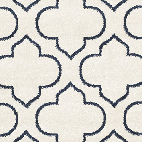 Safavieh Amherst Collection AMT412M Moroccan Geometric Area Rug, 9' x 12', Ivory/Navy