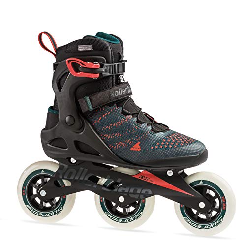 Rollerblade Macroblade 110 3Wd Men's Adult Fitness Inline Skate, Teal Green/Orange Burst, Medium 11