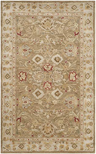 Safavieh Antiquities Collection AT822B Handmade Traditional Oriental Brown and Beige Wool Area Rug (11' x 15')