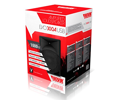 NOVIK NEO EVO 300A USB 2 Way Amplified Loudspeaker, MP3, Bluetooth, Peak power 1000W, Woofer: 15", 3 channel mixer, EQ