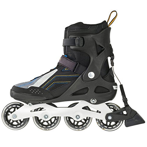 Rollerblade Macroblade 80 ABT Twinblade Aluminum Frame SG7 Bearings Inline Skates, Blue/Black, US Men's 12.5