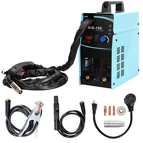 150Amp MIG Wire Welder,110V&220V AC-DC MIG&ARC&Aluminum Gas And Wire No Gas Inverter Multi-Process Welding Machine With Lcd Display Inverter Portable