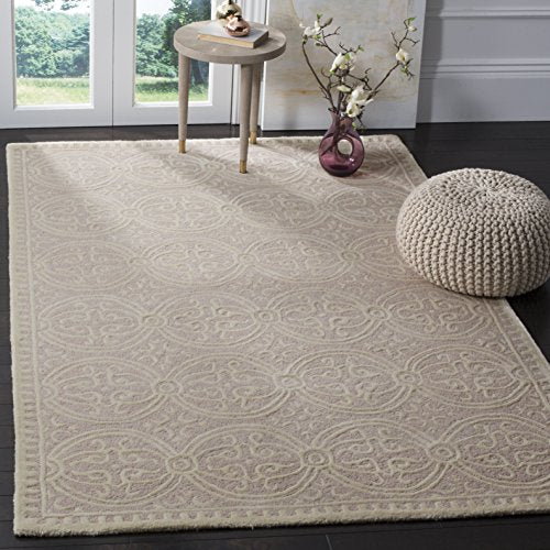 Safavieh Cambridge Collection CAM123M Handmade Moroccan Wool Area Rug, 11' x 15', Light Pink/Ivory