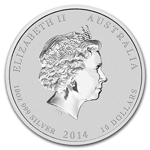 2014 AU Australia 10 oz Silver Lunar Horse (SII) Silver Brilliant Uncirculated