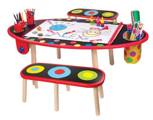 ALEX Toys Super Art Table with Paper Roll Kids Art Supplies