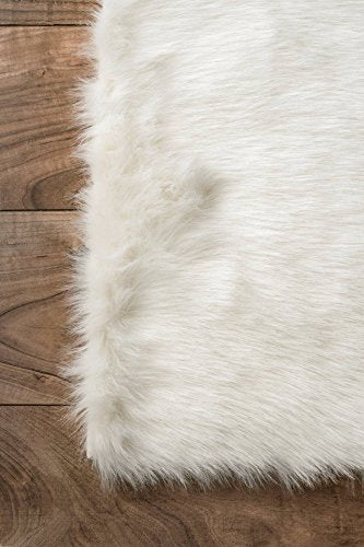 nuLOOM Cloud Faux Sheepskin Soft & Plush Shag Rug, 9' x 12', Ivory