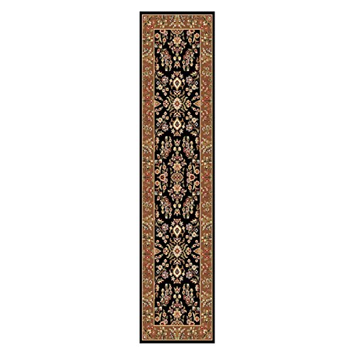 Safavieh Lyndhurst Collection LNH331D Traditional Oriental Black and Tan Rectangle Area Rug (8'11" x 12')