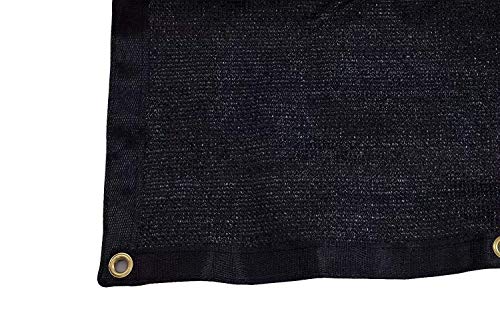 90% 20ft X30ft Black Sunblock Shade Cloth with Grommets for Plant Cover Greenhouse,Barn,Kennel, Pool, Pergola or Carport