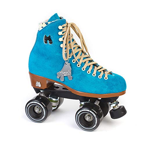 Moxi Skates - Lolly - Fashionable Womens Quad Roller Skate | Pool Blue | Size 4