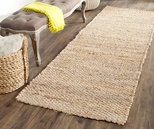 Safavieh Natural Fiber Collection NF459A Handmade Premium Jute Runner, 2'6" x 14' , Natural