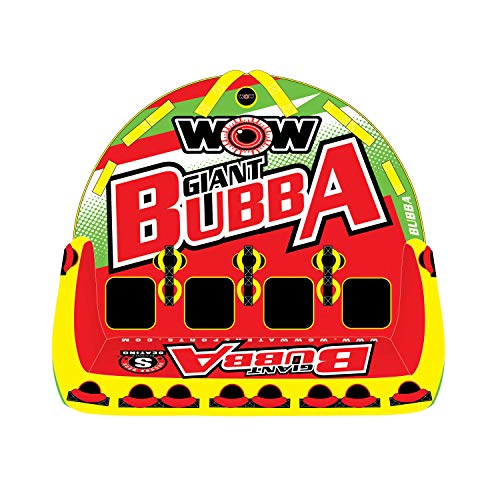 WOW World of Watersports Big Bubba 1 2 3 or 4 Person Inflatable Towable Deck Tube for Boating, 17-1070