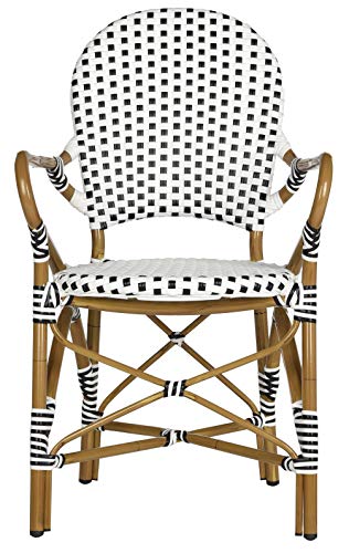 Safavieh Home Collection Hooper Blue & White Indoor-Outdoor Stacking Arm Chair