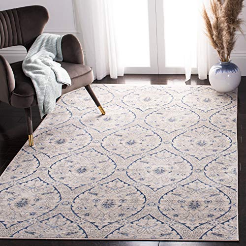 Safavieh Brentwood Collection BNT860M Area Rug, 9' x 12', Navy/Light Grey