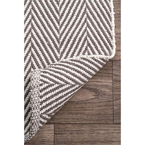 nuLOOM Kimberely Hand Loomed Area Rug, 9' x 12', Grey