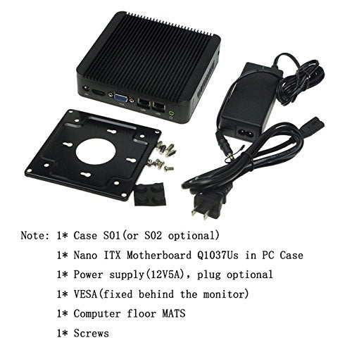 2016 Mini pc with Barebone, Quad core J1900 CPU dc 12v x86 Desktop Computer with 2 Ethernet