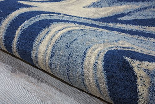 Nourison Somerset ST49 Modern Bohemian Light Blue Area Rug 5 Feet 6 Inches by 5 Feet 6 Inches, 5'6" x 5'6"