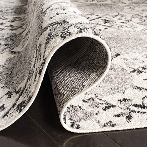 SAFAVIEH Madison Collection MAD600D Boho Chic Glam Paisley Non-Shedding Living Room Bedroom Dining Home Office Area Rug, 9' x 12', Cream / Silver